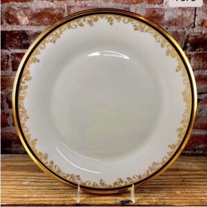 2 Lenox Eclipse dinner plate 10 5/8 inches. Retired design. 24k gold trimming.